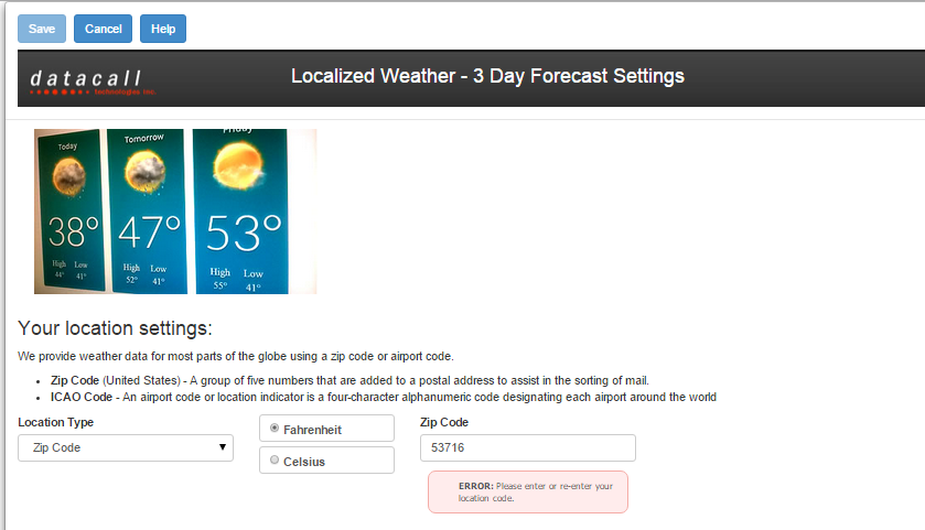 Weather Error