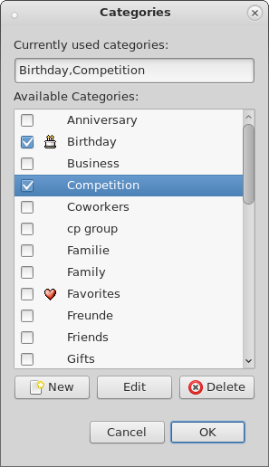 evo categories