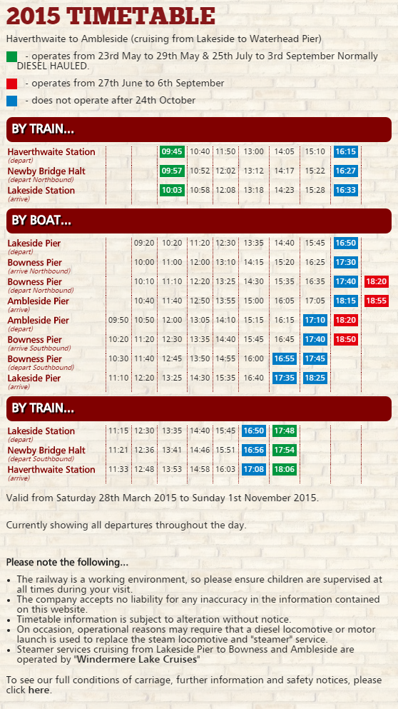 railway timetable