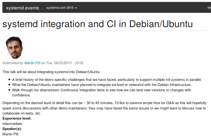 systemd Debian talk