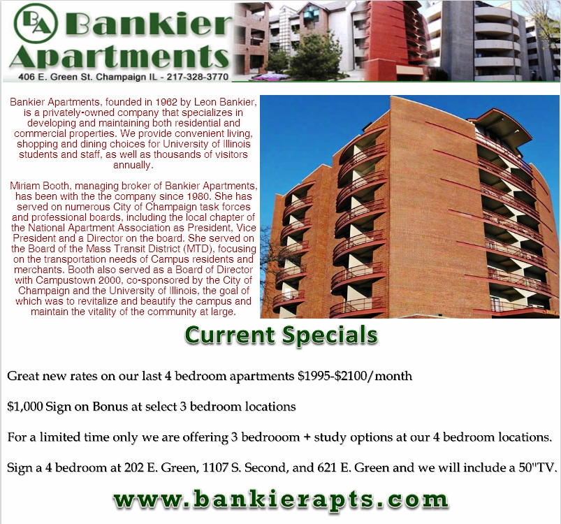 <p><a href="http://www.bankierapts.com/"><b>Town Houses Champaign IL</b></a><br/>