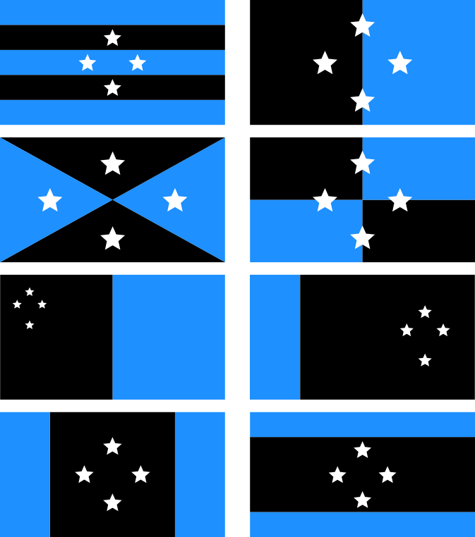 NZ Flags - blue