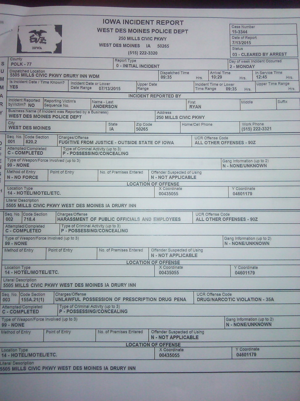 meagan taylor arrest report