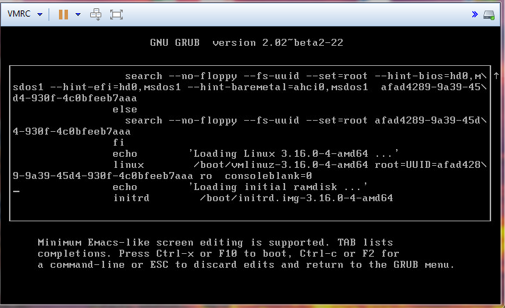 debian grub
