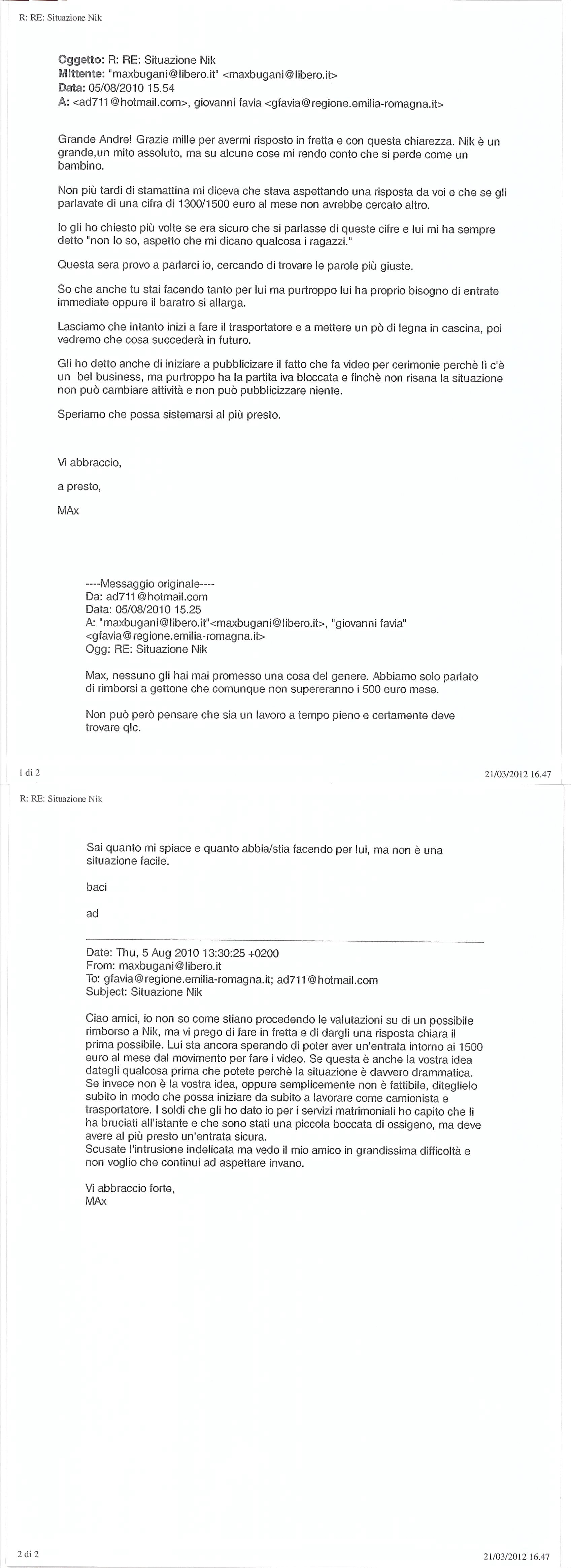 Bugani raccomandazione