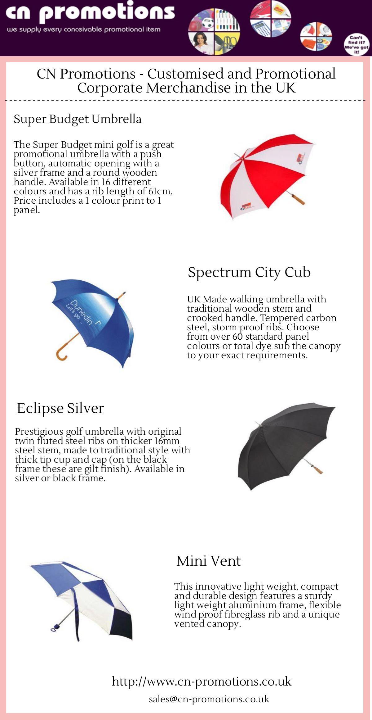<a href=http://www.cn-promotions.co.uk/umbrellas.php>Printed Customised Promotional Umbrellas</a>