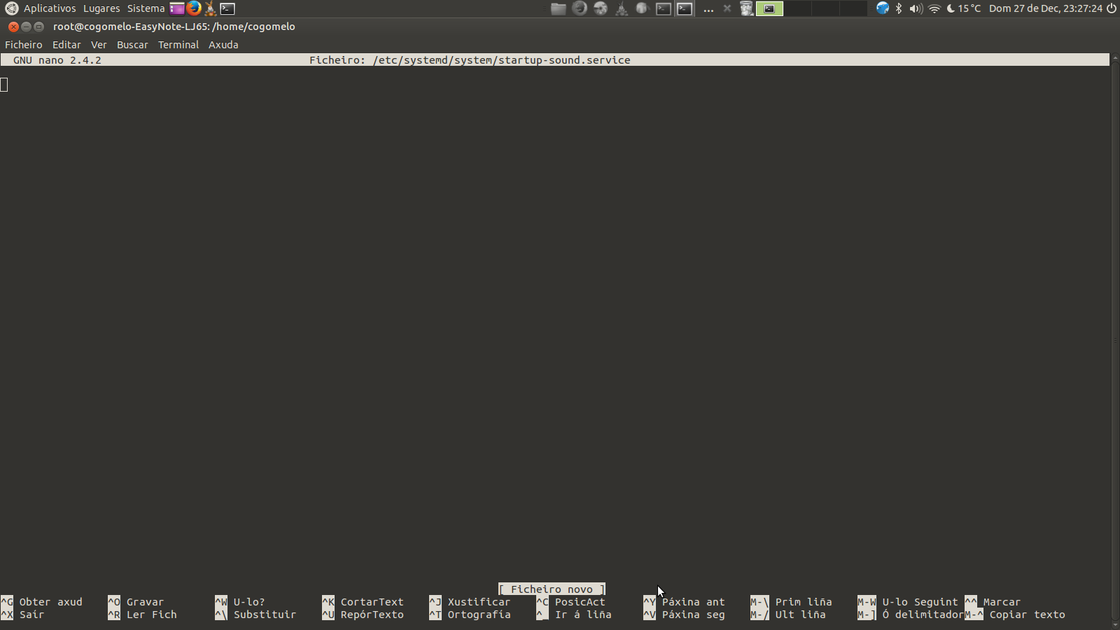 GNU nano 2.4.2