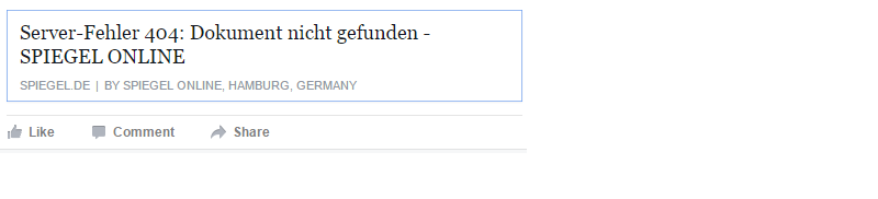 Erro in Spiegel Online Feed