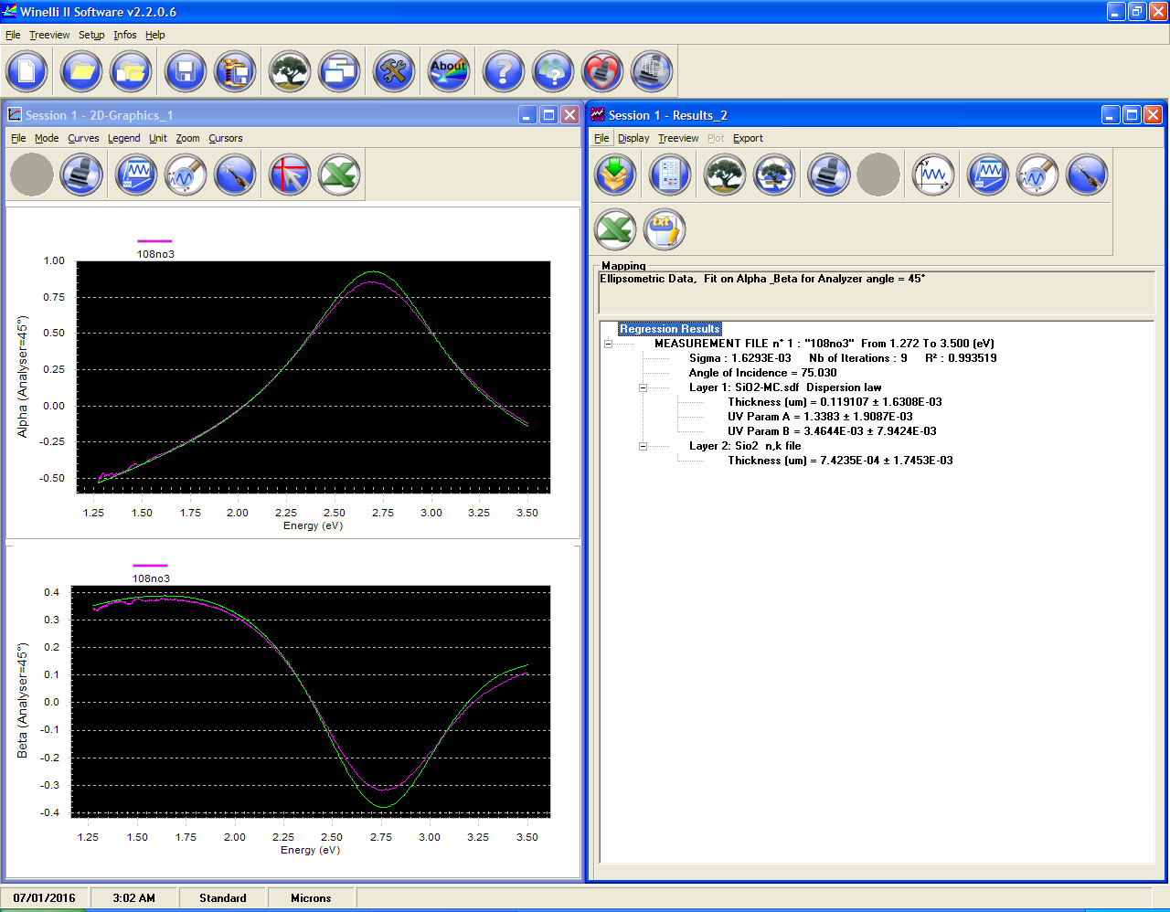 Si-np ellipsometry fit