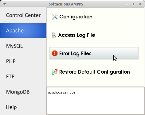 AMPPS Control Center