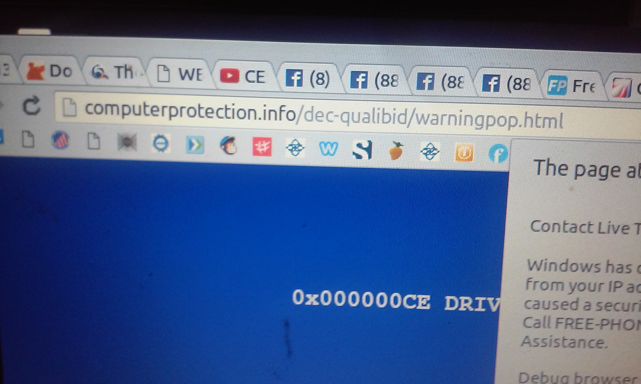 chrome malware -- don't visit this page
