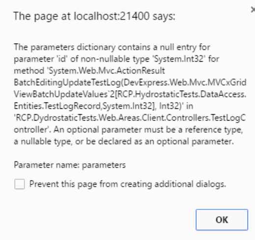Parameters Dictionairy