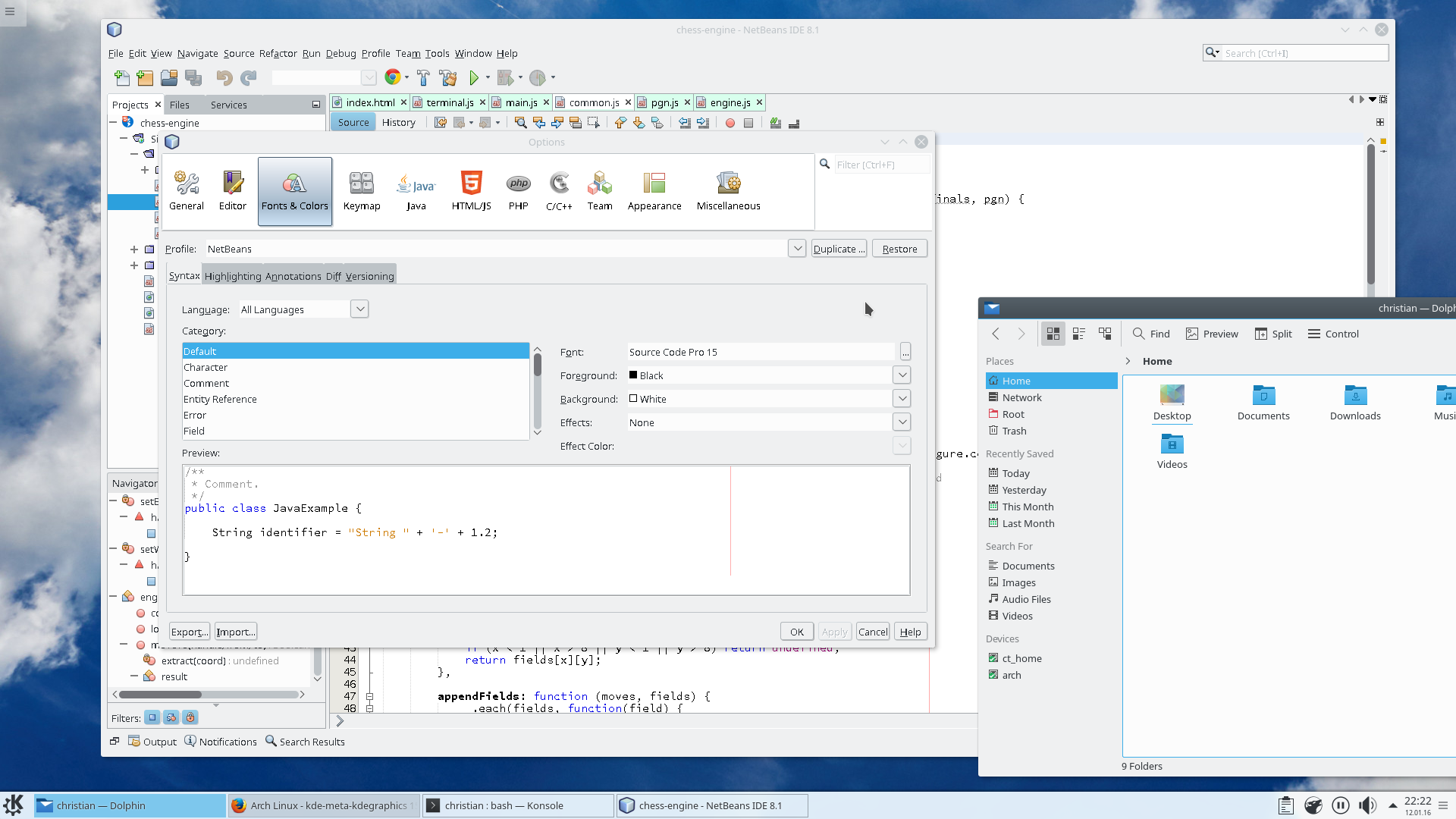 Ugly looking netbeans under kde plasma 5.5.3