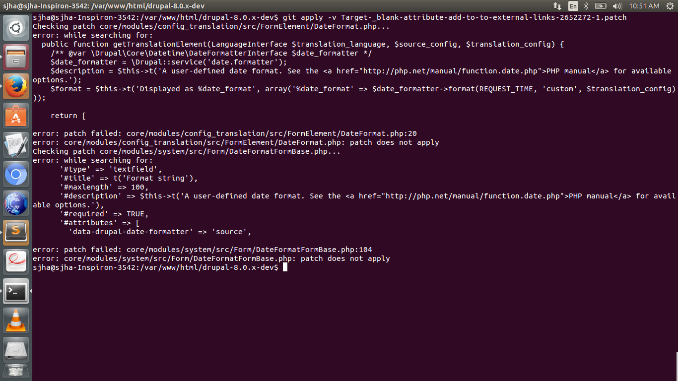 Error Applying Patch