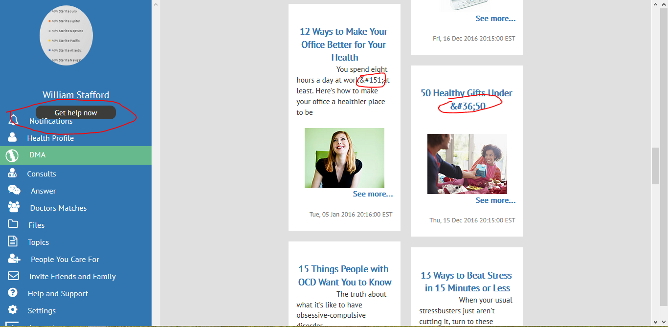 Minor bug regarding some characters from the RSS feed and the length of Images