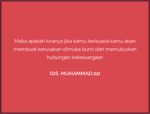 (QS. MUHAMMAD:22)