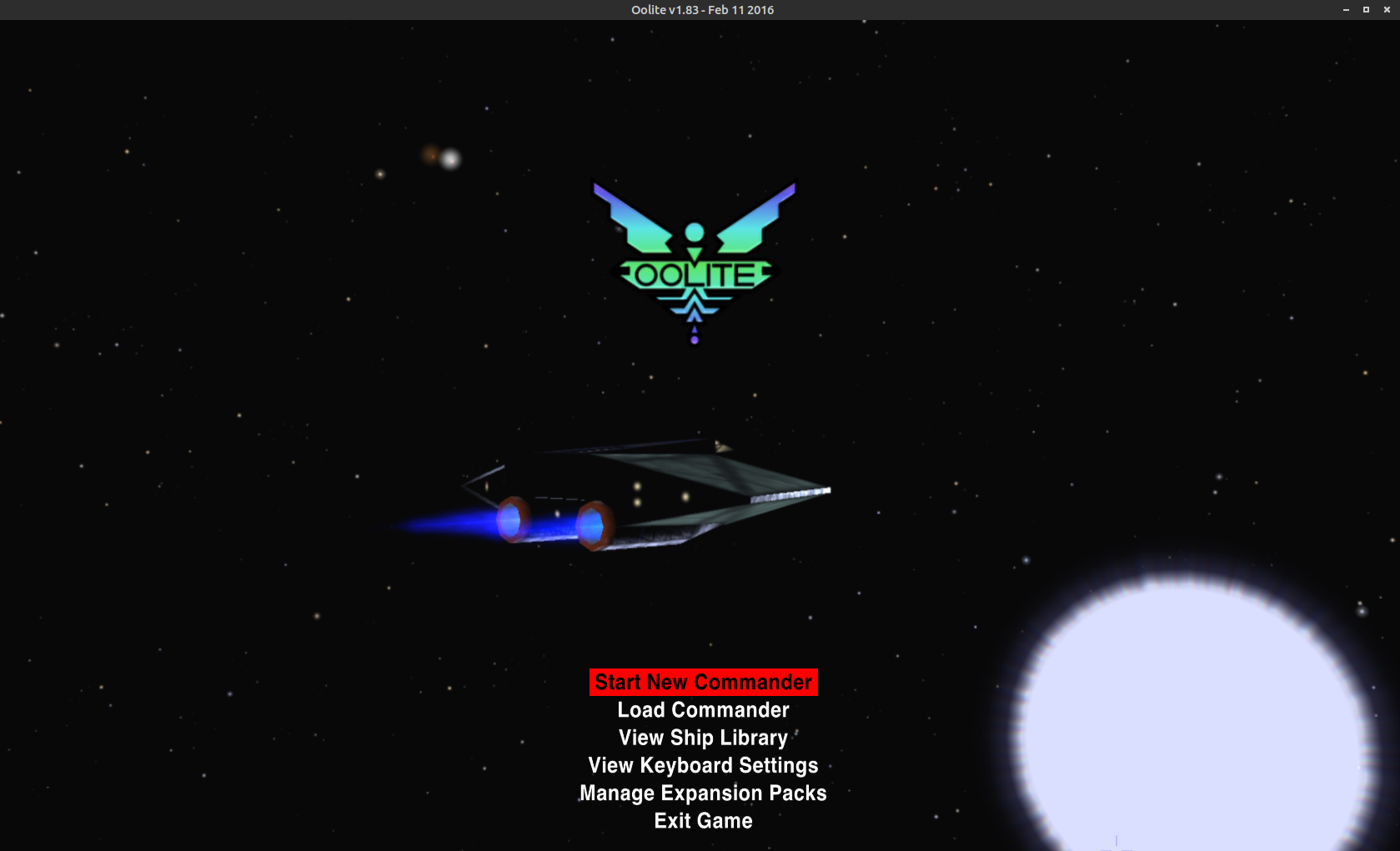 Oolite Startup Screen V2