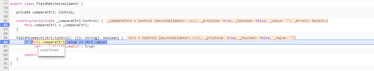 Angular2 Stateful Validation Class Error