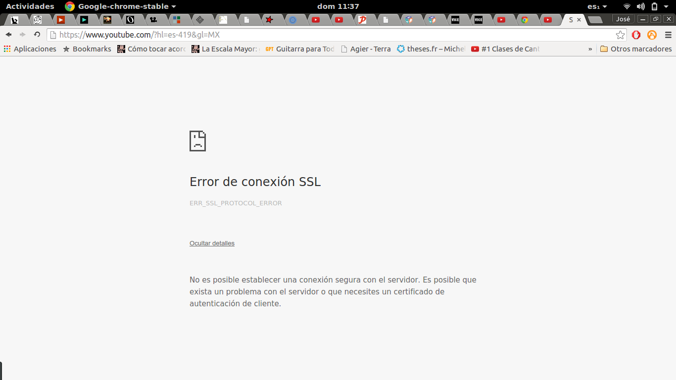 Error de Chrome