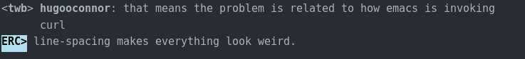 Line spacing in emacs