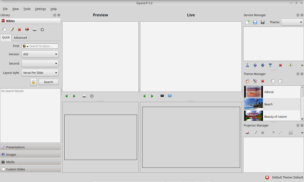 openlp 2.2.1 in linux