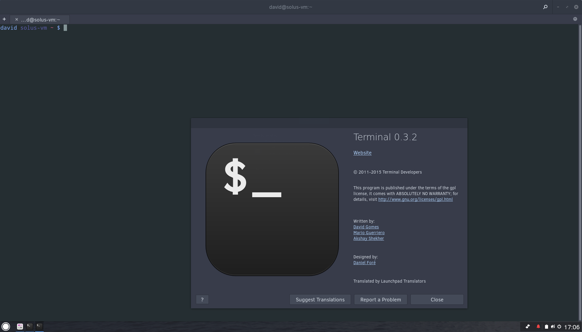 Mystery default terminal