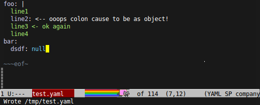 yaml-mode bug