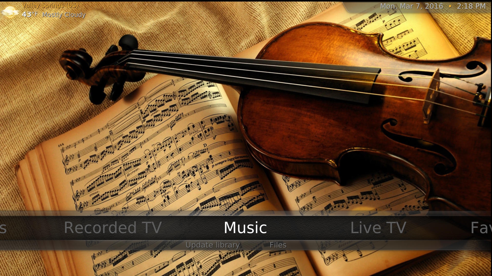 Gotham Music Menu