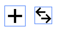 icons distance from canvas frame