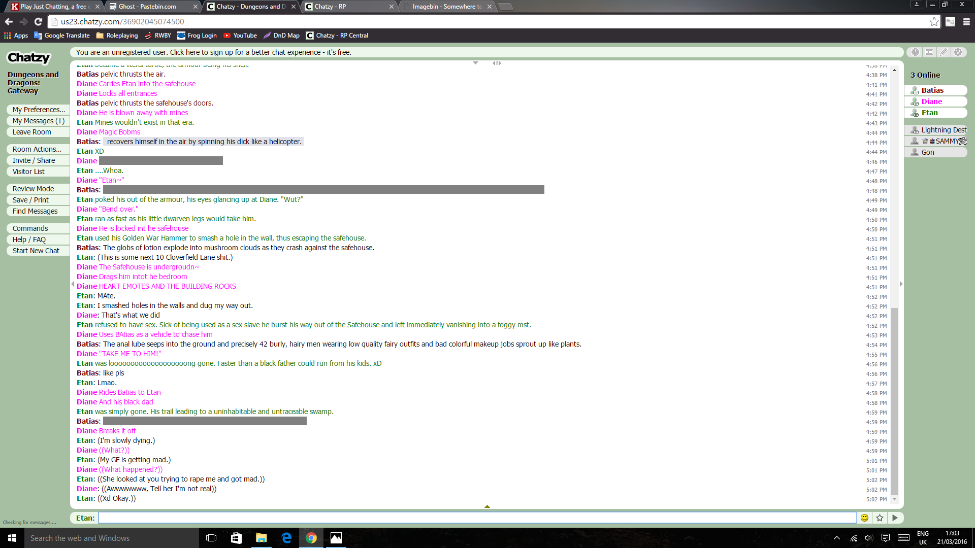 Avoiding that Raping. xD