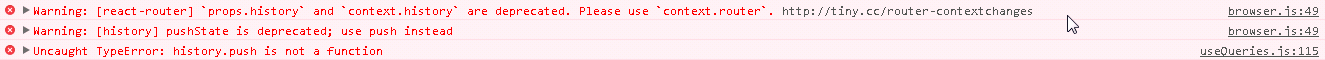 router push error