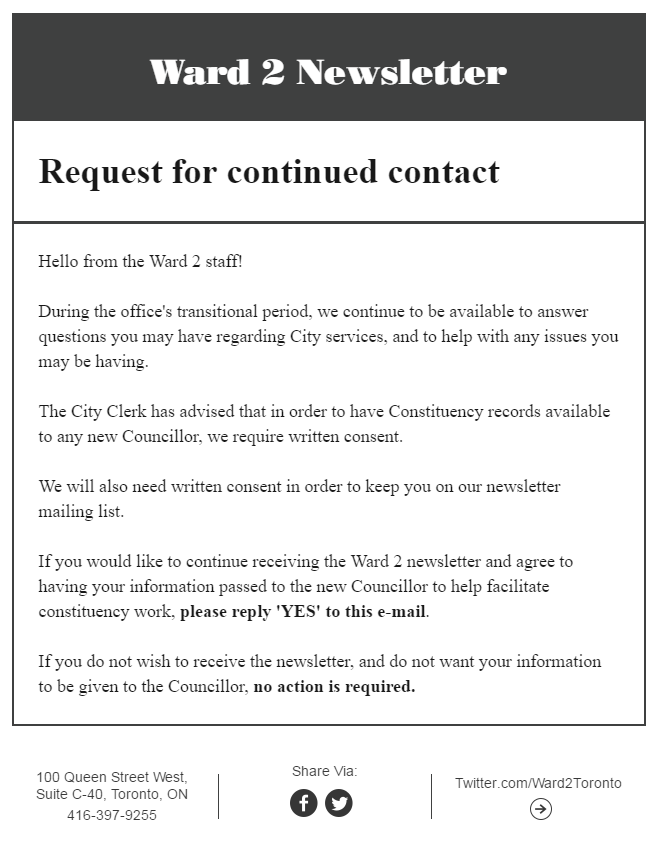 Ward 2 Newsletter