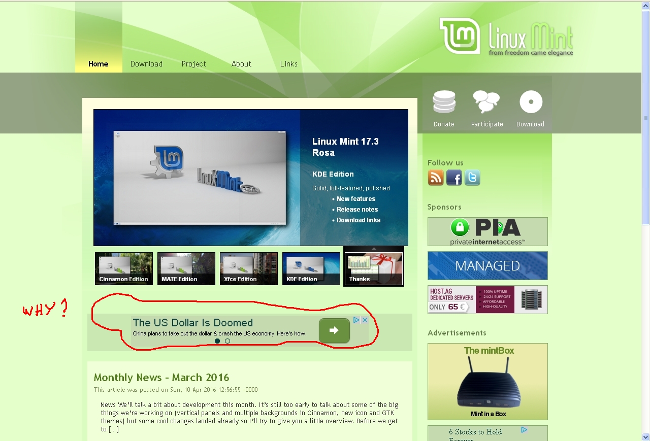 LinuxMint Website