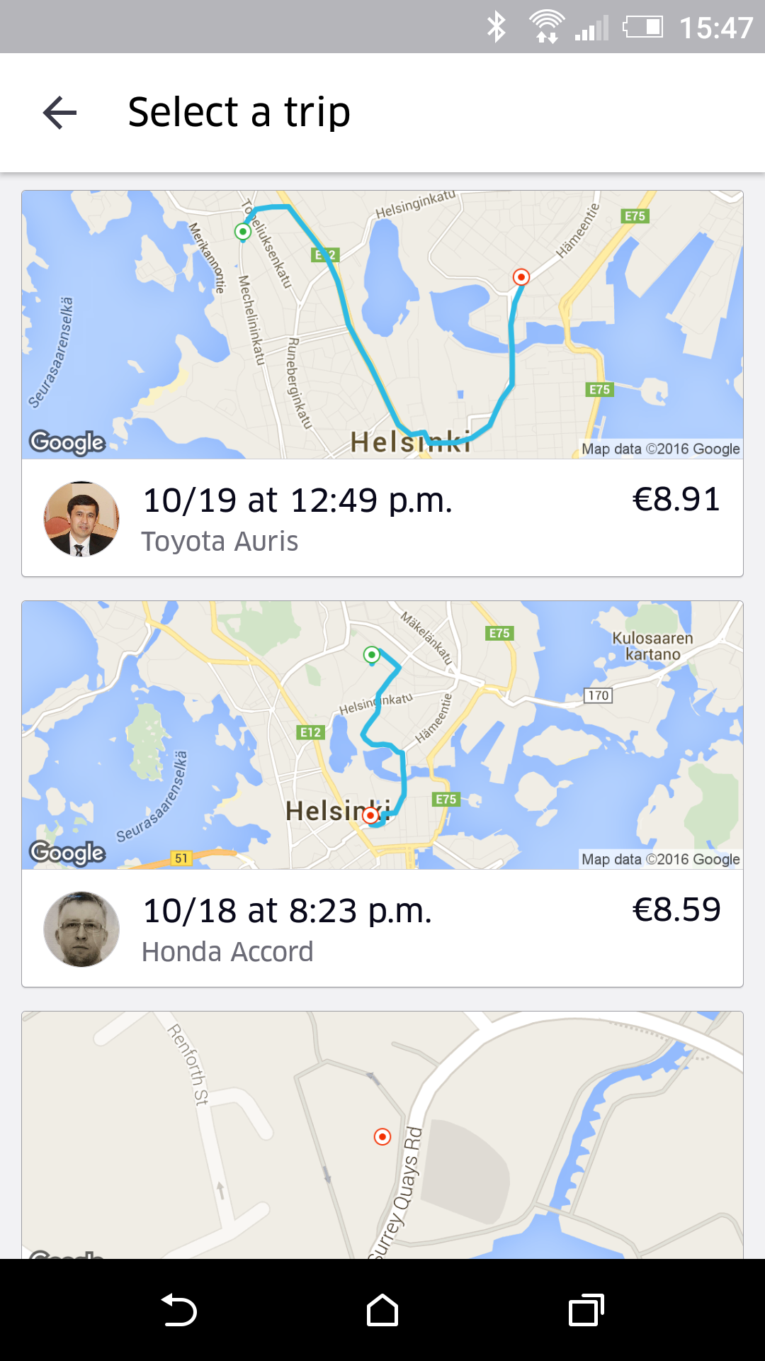 Uber en Helsinki