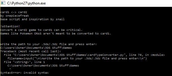 Conversion Error