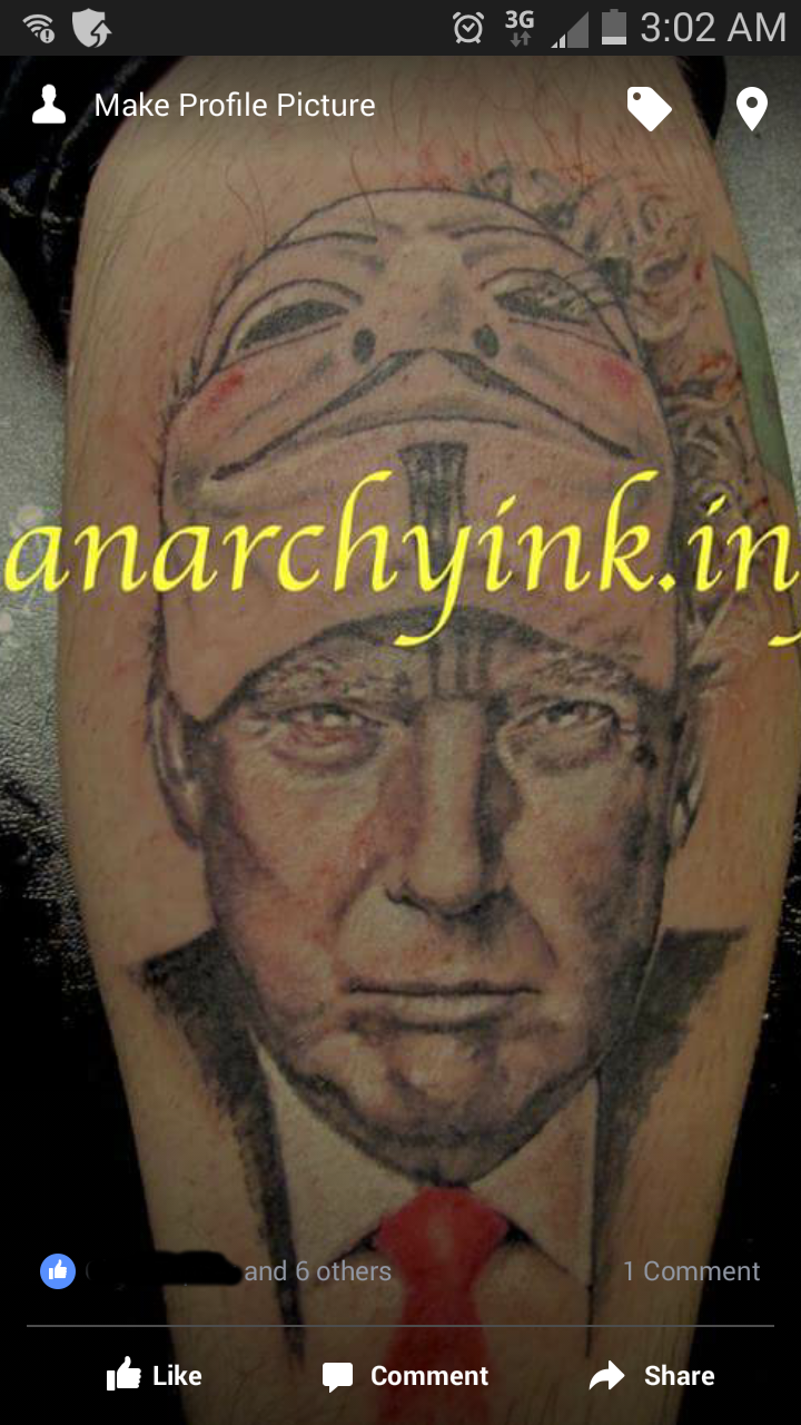 Dirty's Trump Anonymous Tattoo