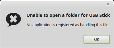 Unable to open for USB Stick