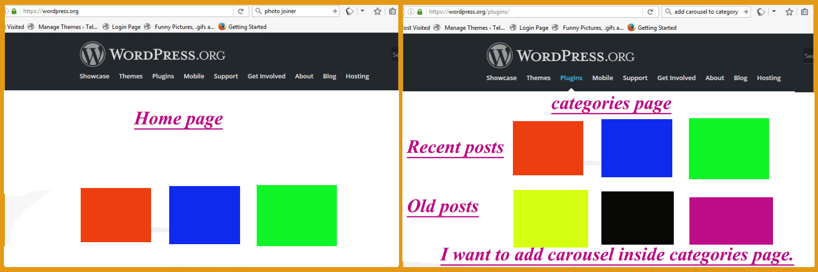 Add carousel to categories page(not Page)