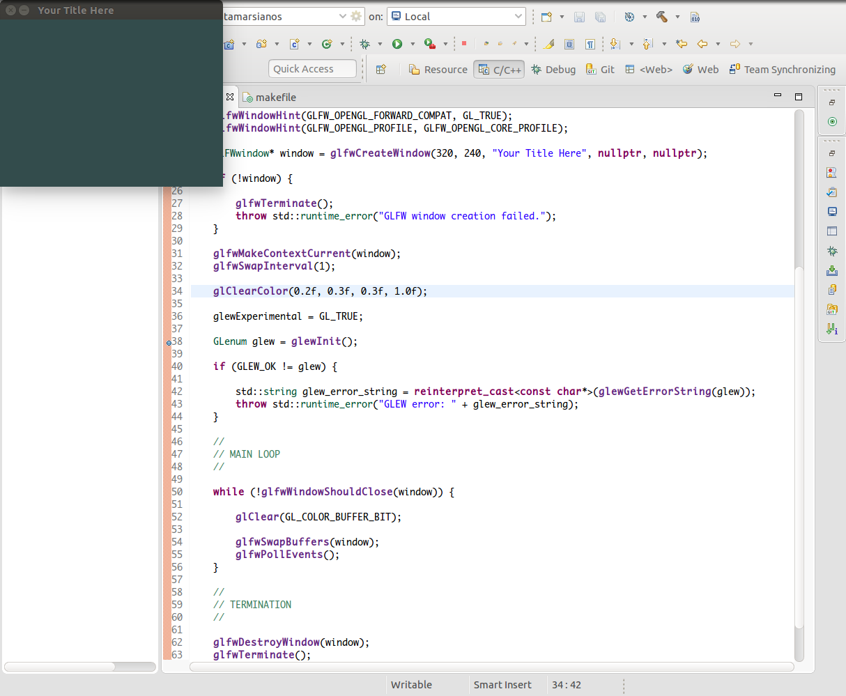 GLFW 3.1.1 + GLEW 1.12