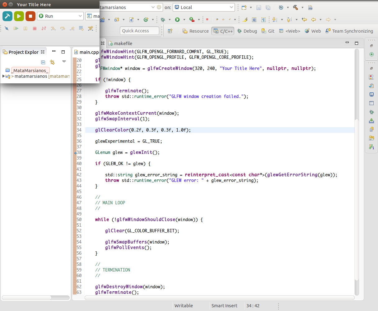 GLFW 3.2 + GLEW 1.12