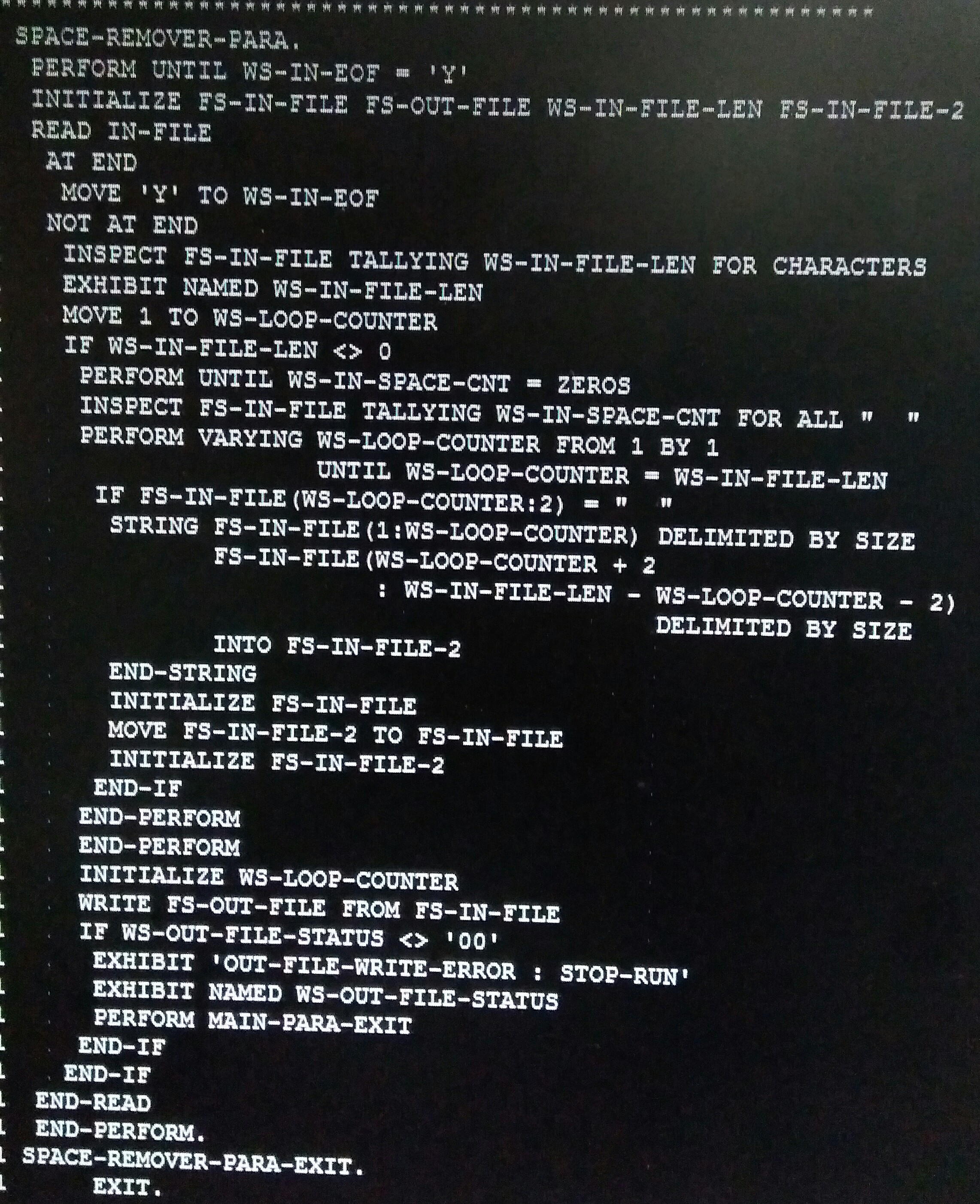 Mainframe code