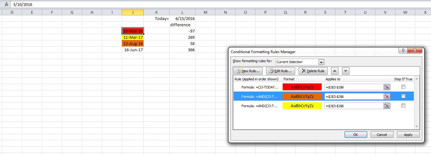 Conditional date formatting v2