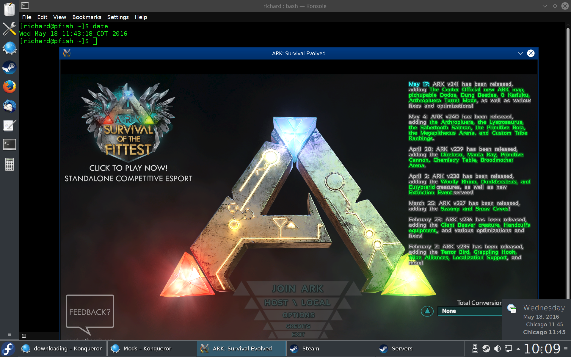 ark time display bug.