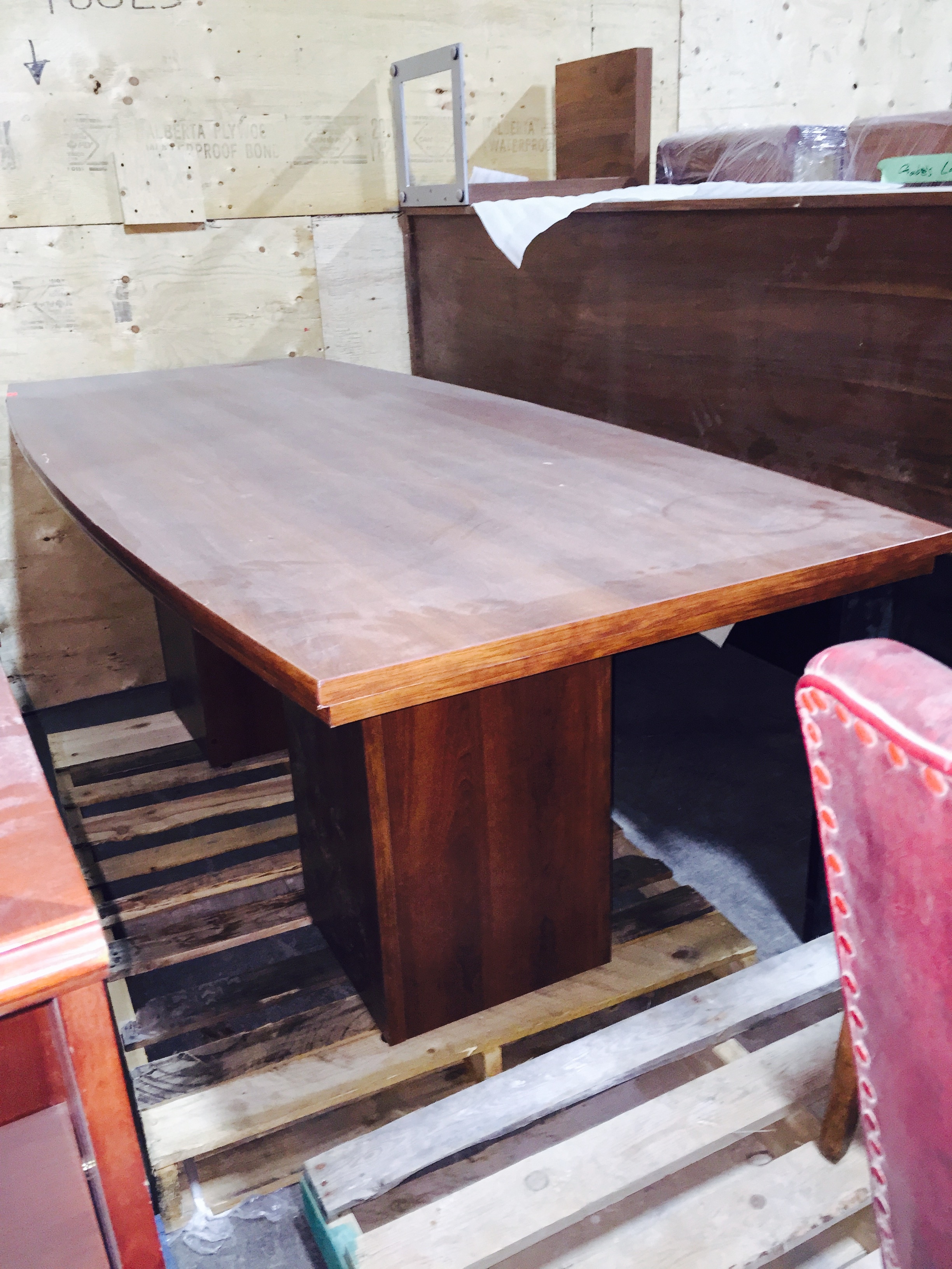 Wood dining room table