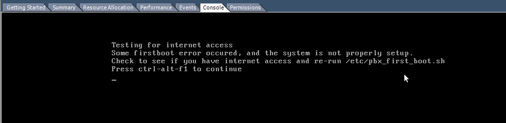 freepbx install fail msg