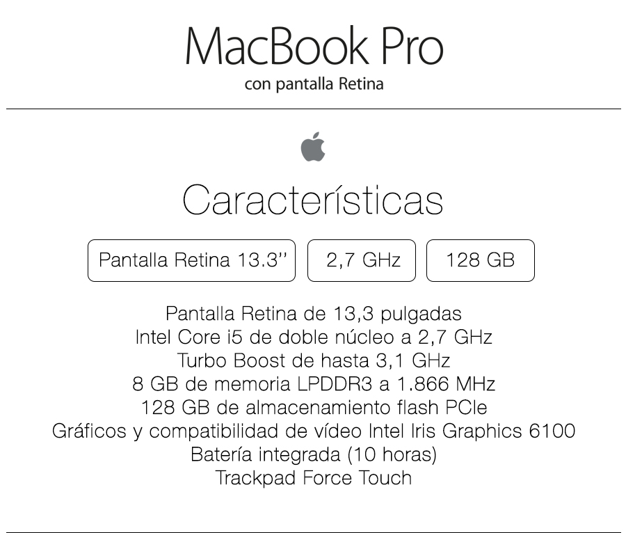 Descripcion MacBook Pro