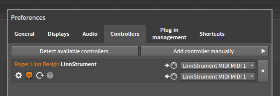 LinnStrument on Bitwig