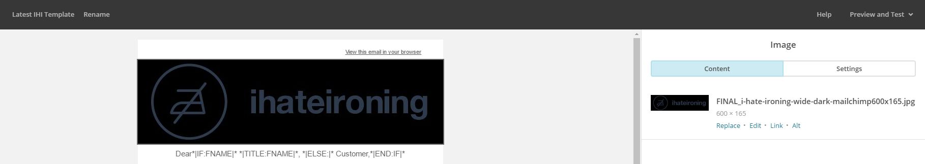 Mailchimp Header