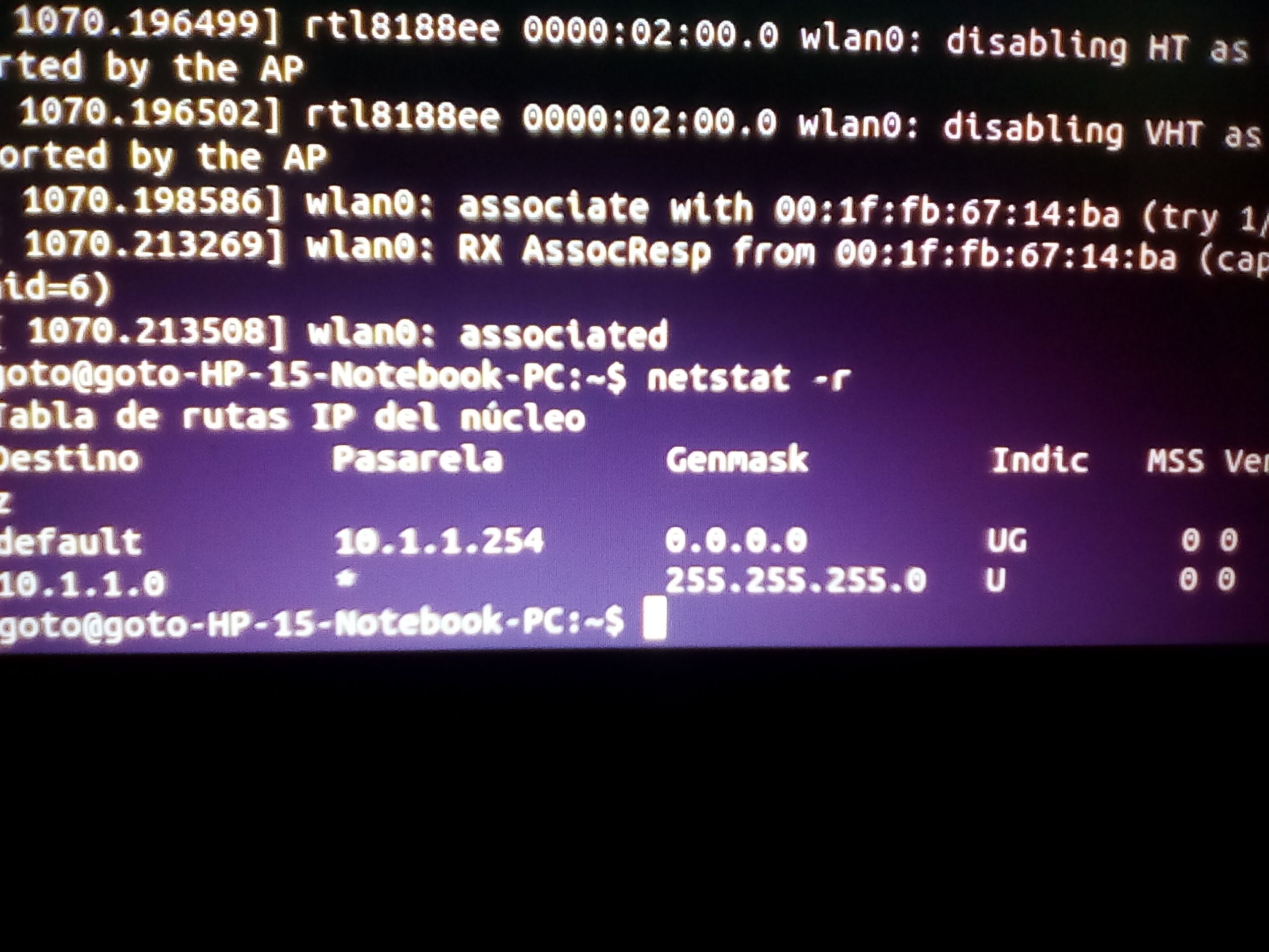 Netstat -r