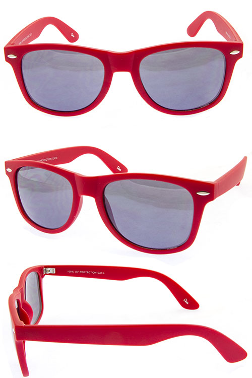 Matte Wayfarer Texture Plastic Sunglasses
